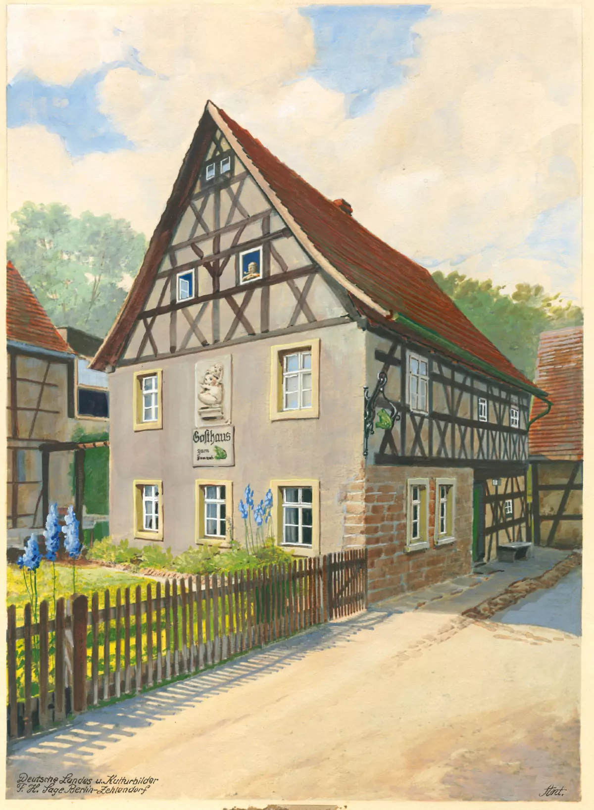 Aquarell Gasthaus Zum Frosch